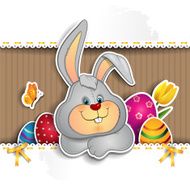 Bunny on cardboard
