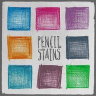 Hand drawn pencil squares set N3