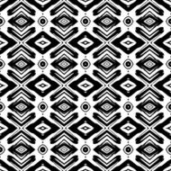Ethnic pattern with hand drawn brushstrokes