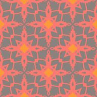 Pattern with bold ornamental stylized flowers