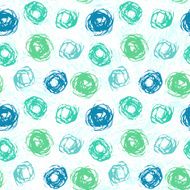 Pattern with brushed circles in spring colors
