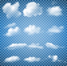 Set of Transparent Clouds