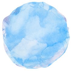 Blue watercolor brush stroke splash circle Design element N2