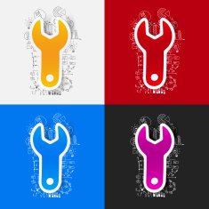 Drawing business formulas wrench N24
