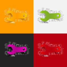 Drawing business formulas wrench N25