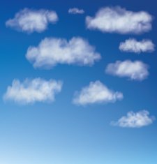 Clouds with blue sky Vector illustration