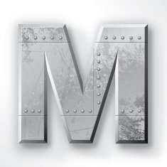Metal Letter M