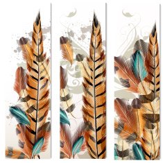 Set of business cards with realistic ferns N2