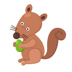 Squirrel with nut N5