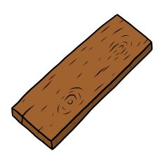 Wooden plank N6