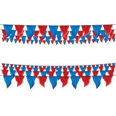 Red and blue bunting flags set N2