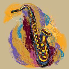 Colorful saxophone