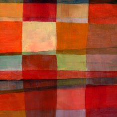 Painted Grid with Warm Colors