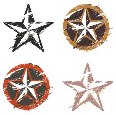 Grunge nautical star tattoo