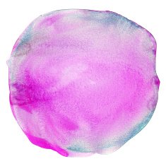 Pink watercolor brush stroke splash circle Design element