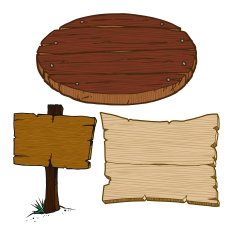 Wooden Signs N17