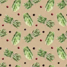 Seamless pattern with bay leaf N10