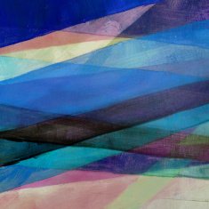 Blue Abstract with Diagonal Lines