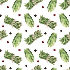 Seamless pattern with bay leaf N11