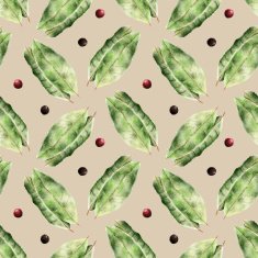 Seamless pattern with bay leaf N13
