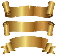 Curly Golden Banners