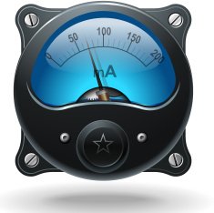 Electronic analog VU signal meter