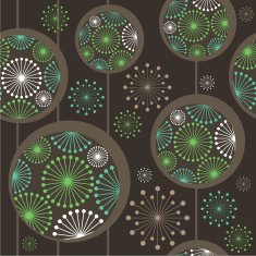 Beautiful stylized dandelions