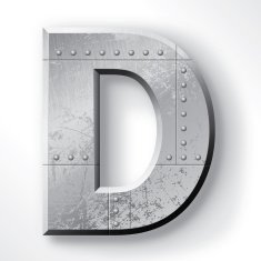 Metal Letter D N2