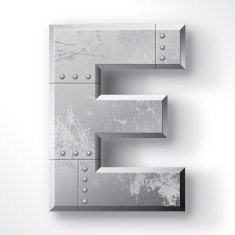 Metal Letter E