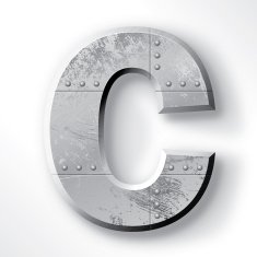 Metal Letter C