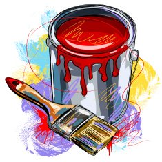 Paint bucket and brush N2