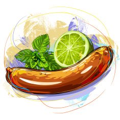 Tasty Sausage with mint and lemon