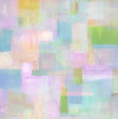 Pastel colored abstract oil painting