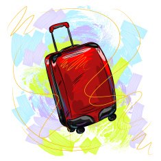 Red luggage N2