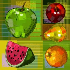 Detailed Drawings of Fruits N3
