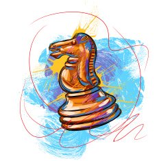 White Chess Knight