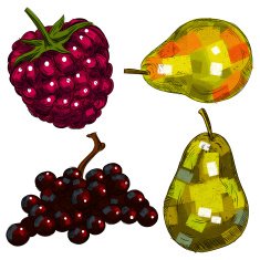 Fresh Fruits isolated on white N2