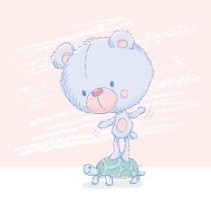 Teddy bear Turtle ride N2