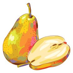 Fresh Pears Isolated on White N2