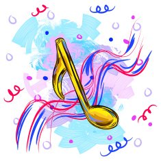 Golden Music Note N4