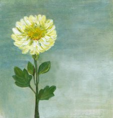 White Flower Oil Painting Border