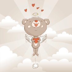 Happy Valentine bear card N2