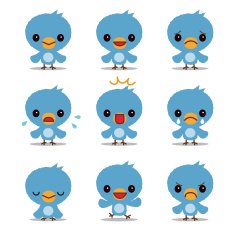 Cute blue bird N2