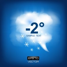 Cloud and Snow weather icon