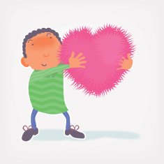 boy with fluffy heart N2