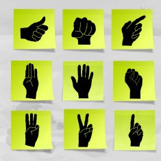 hand drawn of Hand silhouette set N2