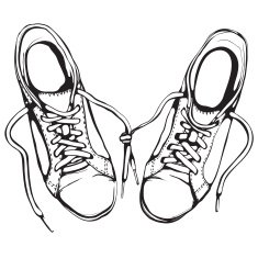 Shabby Running Shoes in Black Ink N2