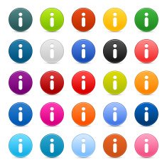 Information sign satin circle icon web internet button reflection shadow