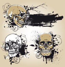 Skull Design Elements Set