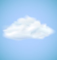 Vector cloud on blue sky